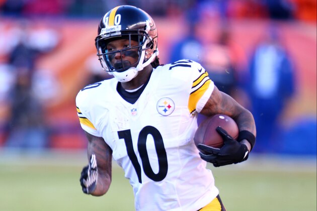 DENVER, CO - JANUARY 17: Martavis Bryant #10 of the Pittsburgh Steelers in action during the game against the Denver Broncos at Sports Authority Field At Mile High on January 17, 2016 in Denver, Colorado. The Broncos defeated the Steelers 23-16. (Photo by Rob Leiter via Getty Images)