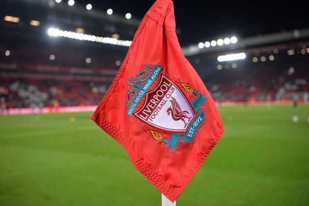 The Liverpool crest sits on a corner flag pole ahead of the EFL (English Football League) Cup quarter-final football match between Liverpool and Leeds United at Anfield in Liverpool, north west England on November 29, 2016. / AFP / Paul ELLIS / RESTRICTED TO EDITORIAL USE. No use with unauthorized audio, video, data, fixture lists, club/league logos or 'live' services. Online in-match use limited to 75 images, no video emulation. No use in betting, games or single club/league/player publications. / (Photo credit should read PAUL ELLIS/AFP/Getty Images) The Liverpool crest sits on a corner flag pole ahead of the EFL (English Football League) Cup quarter-final football match between Liverpool and Leeds United at Anfield in Liverpool, north west England on November 29, 2016. / AFP / Paul ELLIS / RESTRICTED TO EDITORIAL USE. No use with unauthorized audio, video, data, fixture lists, club/league logos or 'live' services. Online in-match use limited to 75 images, no video emulation. No use in betting, games or single club/league/player publications. / (Photo credit should read PAUL ELLIS/AFP/Getty Images)