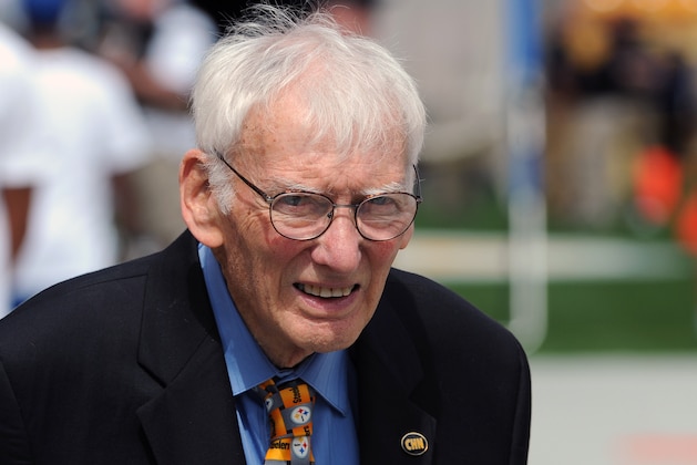 PITTSBURGH, PA - SEPTEMBER 7:  Team owner and chairman Daniel Rooney of the Pittsburgh Steelers looks on from the sideline before a game against the Cleveland Browns at Heinz Field on September 7, 2014 in Pittsburgh, Pennsylvania.  The Steelers defeated the Browns 30-27.  (Photo by George Gojkovich/Getty Images)