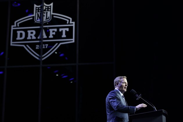 NFL Commissioner Roger Goodell speaks during the first round of the 2017 NFL football draft, Thursday, April 27, 2017, in Philadelphia. (AP Photo/Matt Rourke)