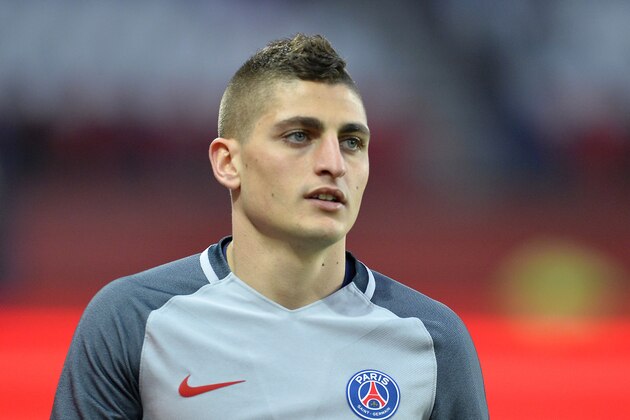 PARIS, FRANCE - APRIL 09:  Marco Verratti of Paris Saint-Germain reacts during warmup before the Ligue 1 match between EA Guingamp and Paris Saint-Germain at Parc des Princes on April 9, 2017 in Paris, France.  (Photo by Aurelien Meunier/Getty Images )