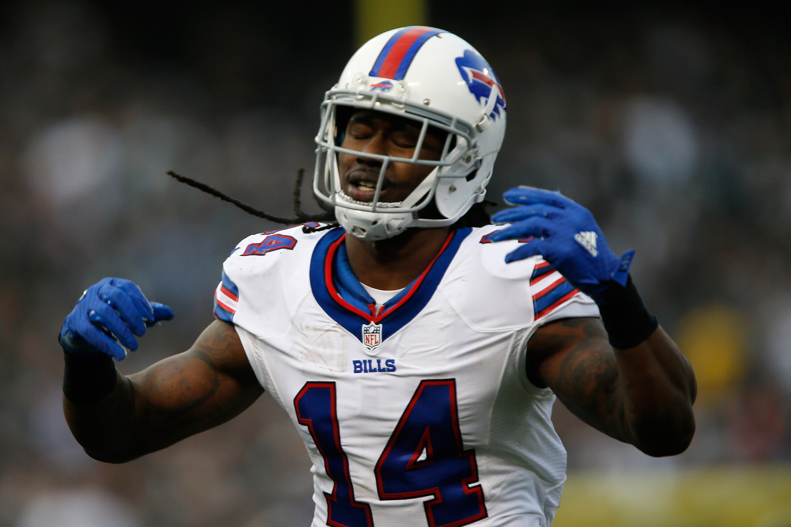 OAKLAND, CA - DECEMBER 04: Sammy Watkins #14 of the Buffalo Bills reacts after an incompletion during their NFL game against the Oakland Raiders at Oakland Alameda Coliseum on December 4, 2016 in Oakland, California. (Photo by Brian Bahr/Getty Images) OAKLAND, CA - DECEMBER 04: Sammy Watkins #14 of the Buffalo Bills reacts after an incompletion during their NFL game against the Oakland Raiders at Oakland Alameda Coliseum on December 4, 2016 in Oakland, California. (Photo by Brian Bahr/Getty Images)
