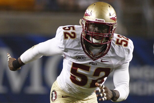 PITTSBURGH, PA - SEPTEMBER 02: Ukeme Eligwe #52 of the Florida State Seminoles plays against the Pittsburgh Panthers during the game on September 2, 2013 at Heinz Field in Pittsburgh, Pennsylvania. (Photo by Justin K. Aller/Getty Images)