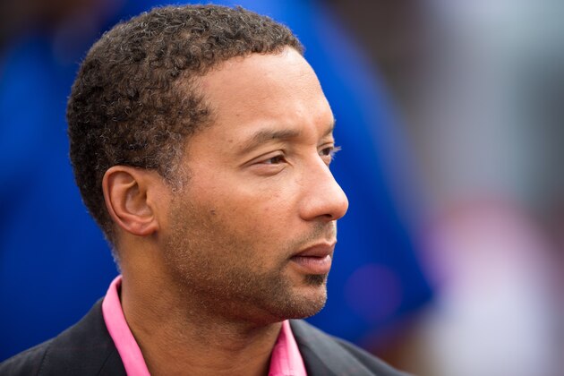ORCHARD PARK, NY - OCTOBER 04:  Buffalo Bills general manager Doug Whaley walks onto the field before the game against the New York Giants on October 4, 2015 at Ralph Wilson Stadium in Orchard Park, New York.  New York defeats Buffalo 24-10.  (Photo by Brett Carlsen/Getty Images)