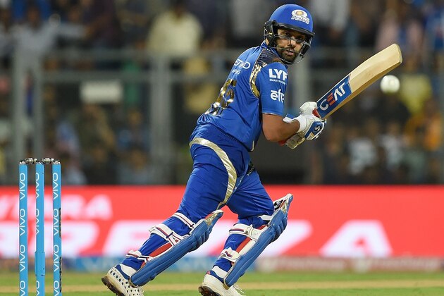 Mumbai Indians' captain Rohit Sharma plays a shot during the 2016 Indian Premier League (IPL) Twenty20 cricket match between Mumbai Indians and Kolkata Knight Riders at The Wankhede Cricket Stadium in Mumbai on April 28, 2016.ï¿½ï¿½ï¿½ï¿½ / AFP / PUNIT PARANJPE / ----IMAGE RESTRICTED TO EDITORIAL USE - STRICTLY NO COMMERCIAL USE----- / GETTYOUT        (Photo credit should read PUNIT PARANJPE/AFP/Getty Images)