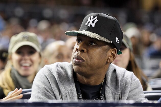 NEW YORK, NY - OCTOBER 06:  (NEW YORK DAILIES OUT)  Musician Jay-Z attends Game Five of the American League Division Series between the New York Yankees and the Detroit Tigers at Yankee Stadium on October 6, 2011 in the Bronx borough of New York City. The Tigers defeated the Yankees 3-2 to win the best of five series 3 games to 2.  (Photo by Jim McIsaac/Getty Images)