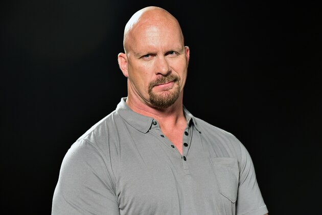 ATLANTA, GA - SEPTEMBER 29: Pro wrestling Hall of Famer Steve Austin united with other celebrities under a common cause to join Wendy's in the effort to spread the news that good BBQ is now available to everyone with Wendy's new BBQ Pulled Pork offerings.  As part of Wendy's #bbq4Merica campaign, celebrity spokespersons Austin, actor and dancer Alfonso Ribeiro and actor and filmmaker Ralph Macchio created a series of humorous public service announcements videos launching today.  (Photo by Moses Robinson/Getty Images for Wendy's)