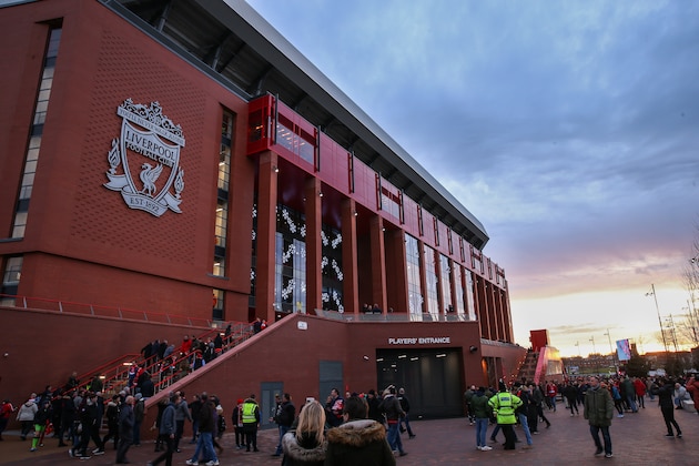 LIVERPOOL, ENGLAND - DECEMBER 11: A general view of  the new main stand exterior outside Anfield, the home stadium of Liverpool during the Premier League match between Liverpool and West Ham United at Anfield on December 11, 2016 in Liverpool, England. (Photo by Robbie Jay Barratt - AMA/Getty Images)