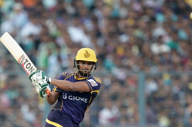 Kolkata Knight Riders batsman Shakib Al Hasan plays a shot during the 2016 Indian Premier League (IPL) Twenty20 cricket match between Kolkata Knight Riders and Sunrisers Hyderabad at the Eden Gardens Cricket Stadium in Kolkata on May 22, 2016.. ----IMAGE RESTRICTED TO EDITORIAL USE - STRICTLY NO COMMERCIAL USE----- / GETTYOUT / AFP / Dibyangshu SARKAR        (Photo credit should read DIBYANGSHU SARKAR/AFP/Getty Images)