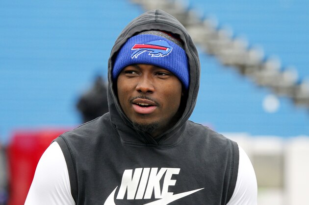 Buffalo Bills running back LeSean McCoy walks on the field prior to an NFL football game against the Cleveland Browns, Sunday, Dec. 18, 2016, in Orchard Park, N.Y. (AP Photo/Jeffrey T. Barnes)
