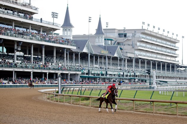 LOUISVILLE, KENTUCKY - MAY 03: Classic Empire, owned by John Oxley and trained by Mark E. Casse, exercises in preparation for the Kentucky Derby at Churchill Downs on May 3, 2017 in Louisville, Kentucky. (Photo by Jon Durr/Eclipse Sportswire/Getty Images)
