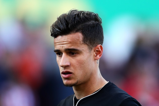 STOKE ON TRENT, ENGLAND - APRIL 08: Philippe Coutinho of Liverpool looks on during the Premier League match between Stoke City and Liverpool at Bet365 Stadium on April 8, 2017 in Stoke on Trent, England. (Photo by Chris Brunskill Ltd/Getty Images)