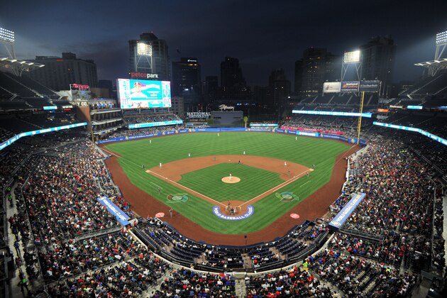 Mar 14, 2017; San Diego, CA, USA; A general view of Petco Park during the game between Puerto Rico and the Dominican Republic during the 2017 World Baseball Classic at Petco Park. Puerto Rico won 3-1. Mandatory Credit: Orlando Ramirez-USA TODAY Sports