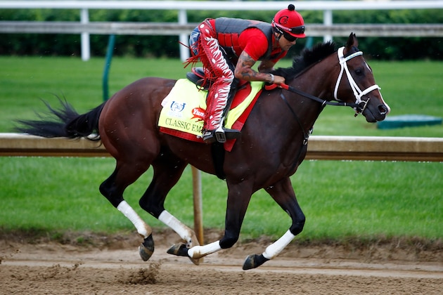 LOUISVILLE, KY - MAY 04:  Classic Empire trains on track prior to the 143rd Kentucky Derby at Churchill Downs on May 4, 2017 in Louisville, Kentucky. (Photo by Gregory Shamus/Getty Images)