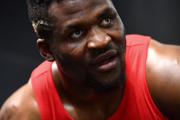 French-Cameroonian mixed martial artist Francis Ngannou attends a training session at the MMA Factory in Paris on April 21, 2017.
Born in Cameroon, Ngannou arrived in France in 2013 looking for a different life, but soon found himself homeless. From the streets of Paris to a chance encounter at an MMA gym, he now holds a contract with the Ultimate Fighting Championship (UFC) and has his eyes set on the world number one belt. / AFP PHOTO / FRANCK FIFE        (Photo credit should read FRANCK FIFE/AFP/Getty Images)