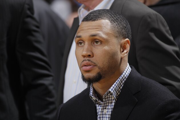 OAKLAND, CA - APRIL 9: Brandon Roy #3 of the Minnesota Timberwolves during a game against the Golden State Warriors on April 9, 2013 at Oracle Arena in Oakland, California. NOTE TO USER: User expressly acknowledges and agrees that, by downloading and or using this photograph, user is consenting to the terms and conditions of Getty Images License Agreement. Mandatory Copyright Notice: Copyright 2013 NBAE (Photo by Rocky Widner/NBAE via Getty Images)