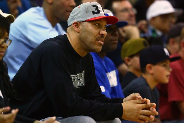 Feb 5, 2017; Rancho Cucamonga, CA, USA; LaVar Ball , father of Chino Hills guard LaMelo Ball (not pictured) against the Rancho Cucamonga Cougars at Rancho Cucamonga High School. Mandatory Credit: Mark J. Rebilas-USA TODAY Sports