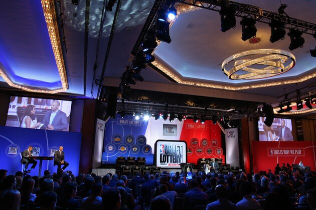 NEW YORK, NEW YORK - MAY 17:  A wide angle view during the 2016 NBA Draft Lottery at the New York Hilton in New York, New York. NOTE TO USER: User expressly acknowledges and agrees that, by downloading and or using this Photograph, user is consenting to the terms and conditions of the Getty Images License Agreement.  Mandatory Copyright Notice: Copyright 2016 NBAE (Photo by Michael J. LeBrecht II/NBAE via Getty Images)