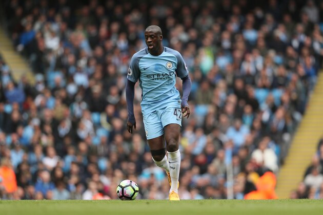 MANCHESTER, ENGLAND - MAY 06: Yaya Toure of Manchester City during the Premier League match between Manchester City and Crystal Palace at Etihad Stadium on May 6, 2017 in Manchester, England. (Photo by Matthew Ashton - AMA/Getty Images)