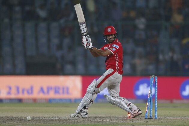 Kings XI Punjab batsman Mohit Sharma is bowled during their Indian Premier League (IPL) cricket match against Delhi Daredevils in New Delhi, India, Saturday, April 15, 2017. (AP Photo/Altaf Qadri)