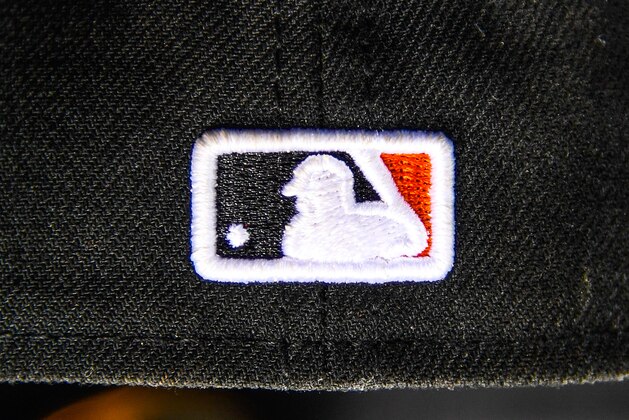 MIAMI, FL - APRIL 28: Major League Baseball logo on the back of a New Era hat during the game between the Miami Marlins and the Pittsburgh Pirates at Marlins Park on April 28, 2017 in Miami, Florida. (Photo by Mark Brown/Getty Images) *** Local Caption ***