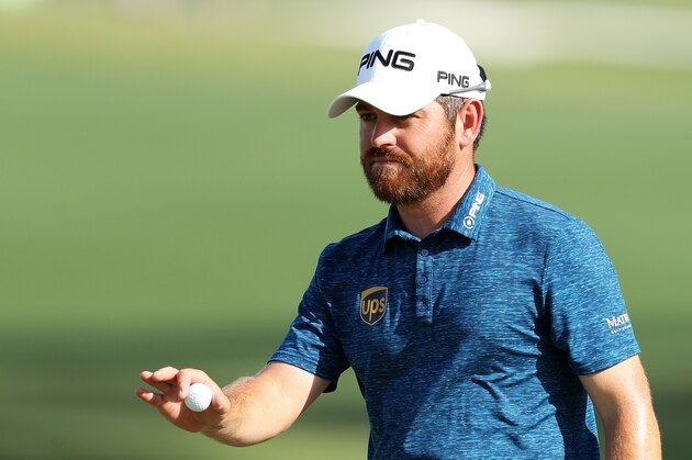 PONTE VEDRA BEACH, FL - MAY 12:  Louis Oosthuizen of South Africa reacts after finishing on the ninth green during the second round of the THE PLAYERS Championship at the Stadium course at TPC Sawgrass on May 12, 2017 in Ponte Vedra Beach, Florida.  (Photo by Warren Little/Getty Images)