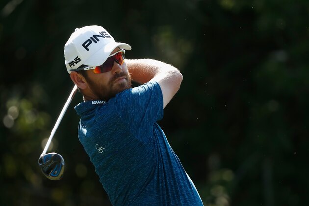 PONTE VEDRA BEACH, FL - MAY 12:  Louis Oosthuizen of South Africa plays his shot from the seventh tee during the second round of the THE PLAYERS Championship at the Stadium course at TPC Sawgrass on May 12, 2017 in Ponte Vedra Beach, Florida.  (Photo by Sam Greenwood/Getty Images)