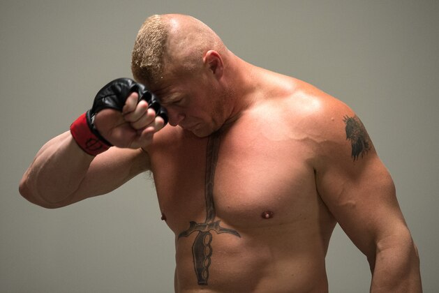 LAS VEGAS, NV - JULY 09:  Brock Lesnar backstage during the UFC 200 event on July 9, 2016 at T-Mobile Arena in Las Vegas, Nevada.  (Photo by Brandon Magnus/Zuffa LLC/Zuffa LLC via Getty Images)