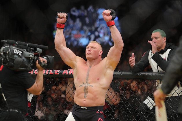 LAS VEGAS, NV - JULY 9: Brock Lesnar before his fight against Mark Hunt during the UFC 200 event at T-Mobile Arena on July 9, 2016 in Las Vegas, Nevada. (Photo by Rey Del Rio/Getty Images)