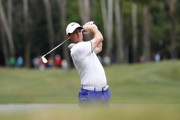 PONTE VEDRA BEACH, FL - MAY 13:  Rory McIlroy of Northern Ireland plays a shot on the seventh hole during the third round of THE PLAYERS Championship at the Stadium course at TPC Sawgrass on May 13, 2017 in Ponte Vedra Beach, Florida.  (Photo by Sam Greenwood/Getty Images)
