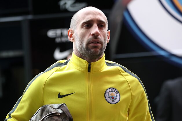 MIDDLESBROUGH, ENGLAND - MARCH 11: Pablo Zabaleta of Manchester City arrives at the stadium prior to The Emirates FA Cup Quarter-Final match between Middlesbrough and Manchester City at Riverside Stadium on March 11, 2017 in Middlesbrough, England.  (Photo by Ian MacNicol/Getty Images)