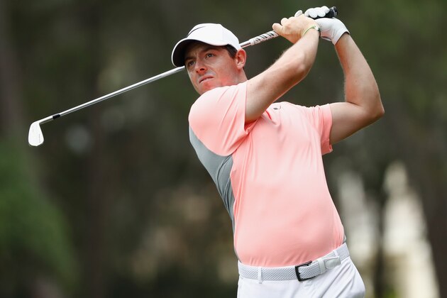 PONTE VEDRA BEACH, FL - MAY 14:  Rory McIlroy of Northern Ireland plays a shot on the first hole during the final round of THE PLAYERS Championship at the Stadium course at TPC Sawgrass on May 14, 2017 in Ponte Vedra Beach, Florida.  (Photo by Sam Greenwood/Getty Images)