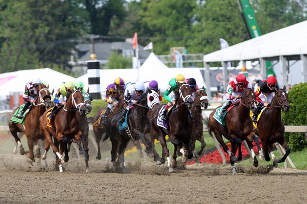 BALTIMORE, MD - MAY 20: Go Maggie Go with Luis Saez up, wins the Black-Eyed Susan Stakes, on May 20, 2016 at Pimlico Race Course, Baltimore. (Photo by Horsephotos/Getty Images) BALTIMORE, MD - MAY 20: Go Maggie Go with Luis Saez up, wins the Black-Eyed Susan Stakes, on May 20, 2016 at Pimlico Race Course, Baltimore. (Photo by Horsephotos/Getty Images)