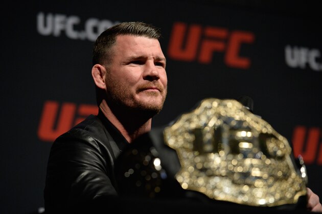 LAS VEGAS, NV - MARCH 03:  UFC middleweight champion Michael Bisping speaks to the media during the UFC press conference at T-Mobile arena on March 3, 2017 in Las Vegas, Nevada. (Photo by Brandon Magnus/Zuffa LLC/Zuffa LLC via Getty Images)