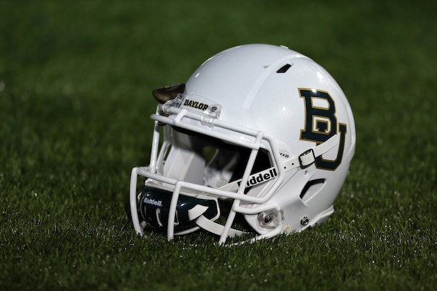 BUFFALO, NY - SEPTEMBER 12:  A Baylor Bears helmet on the sidelines during the game against the Buffalo Bulls at UB Stadium on September 12, 2014 in Buffalo, New York.  (Photo by Vaughn Ridley/Getty Images)