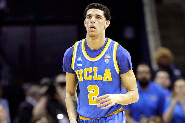 MEMPHIS, TN - MARCH 24:  Lonzo Ball #2 of the UCLA Bruins handles the ball in the first half against the Kentucky Wildcats during the 2017 NCAA Men's Basketball Tournament South Regional at FedExForum on March 24, 2017 in Memphis, Tennessee.  (Photo by Andy Lyons/Getty Images)
