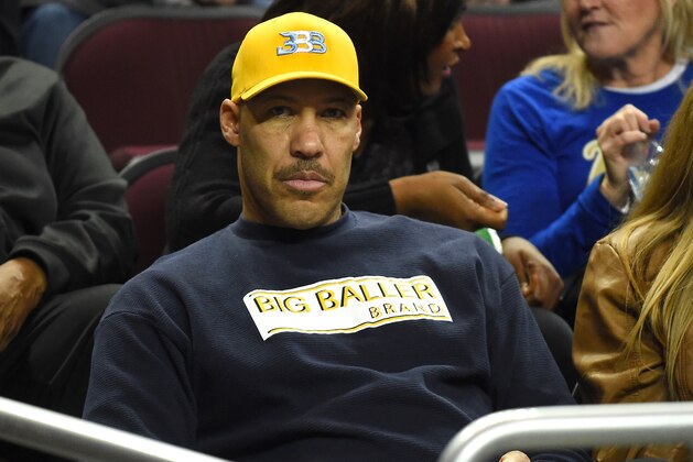LOS ANGELES, CA - JANUARY 25:  LaVar Ball, father of Lonzo Ball #2 of the UCLA Bruins, watches the game against the USC Trojans at Galen Center on January 25, 2017 in Los Angeles, California.  (Photo by Jayne Kamin-Oncea/Getty Images)