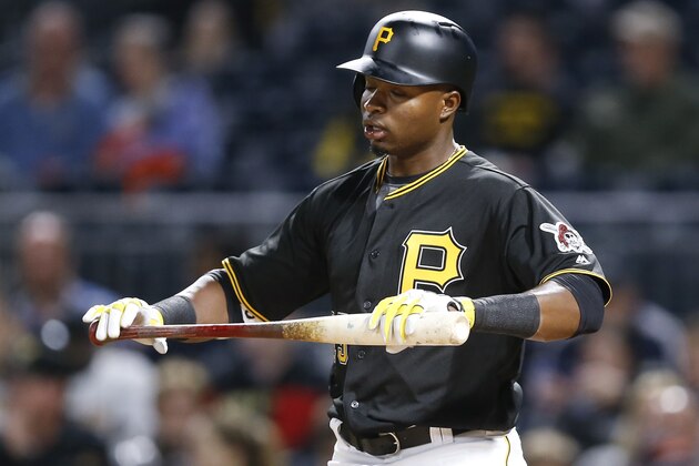 Pittsburgh Pirates' Gregory Polanco bats during a baseball game against the Cincinnati Reds, Tuesday, April 11, 2017, in Pittsburgh. (AP Photo/Keith Srakocic)