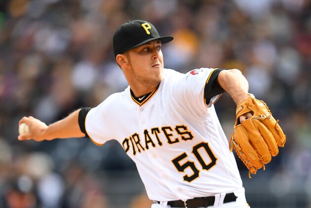 PITTSBURGH, PA - APRIL 22:  Jameson Taillon #50 of the Pittsburgh Pirates in action against the New York Yankees at PNC Park on April 22, 2017 in Pittsburgh, Pennsylvania. (Photo by Joe Sargent/Getty Images)