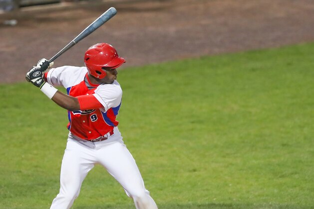 POMONA, NY - JUNE 25: Luis Robert Moiran #9 of the Cuban National Team takes his turn at bat against the Rockland Boulders at Palisades Credit Union Park on June 25, 2016 in Pomona, New York. The Cubans won, 10-6. (Photo by Charles Norfleet/Getty Images) POMONA, NY - JUNE 25: Luis Robert Moiran #9 of the Cuban National Team takes his turn at bat against the Rockland Boulders at Palisades Credit Union Park on June 25, 2016 in Pomona, New York. The Cubans won, 10-6. (Photo by Charles Norfleet/Getty Images)