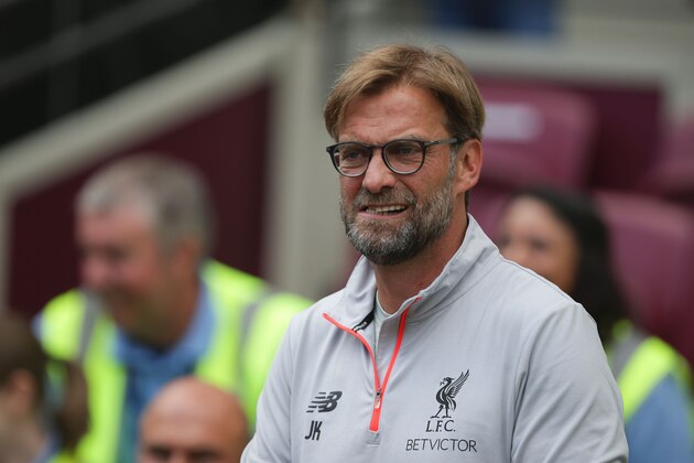 Liverpool's German manager Jurgen Klopp waits for kick off of the English Premier League football match between West Ham United and Liverpool at The London Stadium, in east London on May 14, 2017. / AFP PHOTO / Daniel LEAL-OLIVAS / RESTRICTED TO EDITORIAL USE. No use with unauthorized audio, video, data, fixture lists, club/league logos or 'live' services. Online in-match use limited to 75 images, no video emulation. No use in betting, games or single club/league/player publications. / (Photo credit should read DANIEL LEAL-OLIVAS/AFP/Getty Images) Liverpool's German manager Jurgen Klopp waits for kick off of the English Premier League football match between West Ham United and Liverpool at The London Stadium, in east London on May 14, 2017. / AFP PHOTO / Daniel LEAL-OLIVAS / RESTRICTED TO EDITORIAL USE. No use with unauthorized audio, video, data, fixture lists, club/league logos or 'live' services. Online in-match use limited to 75 images, no video emulation. No use in betting, games or single club/league/player publications. / (Photo credit should read DANIEL LEAL-OLIVAS/AFP/Getty Images)