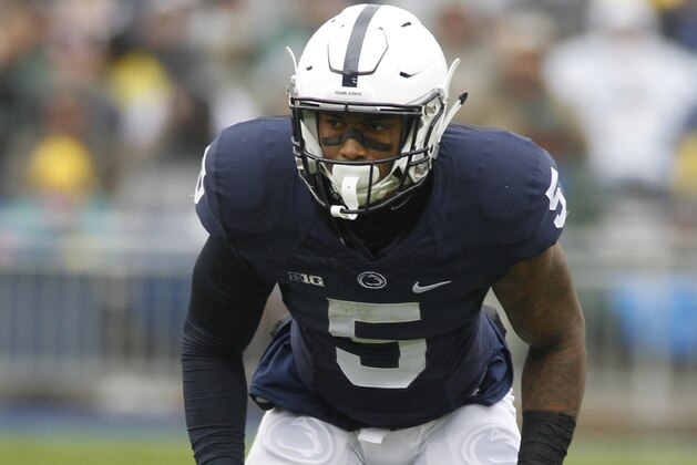 STATE COLLEGE, PA - OCTOBER 03:  Nyeem Wartman-White #5 of the Penn State Nittany Lions in action during the game against the Army Black Knights on October 3, 2015 at Beaver Stadium in State College, Pennsylvania.  (Photo by Justin K. Aller/Getty Images)