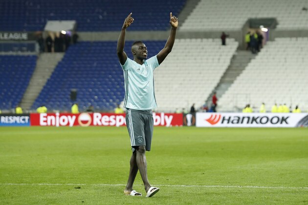Davinson Sanchez of Ajaxduring the UEFA Europa League semi final match between Olympique Lyonnais and Ajax Amsterdam at Stade de Lyon, on May 11, 2017 in Lyon, The Netherlands(Photo by VI Images via Getty Images)