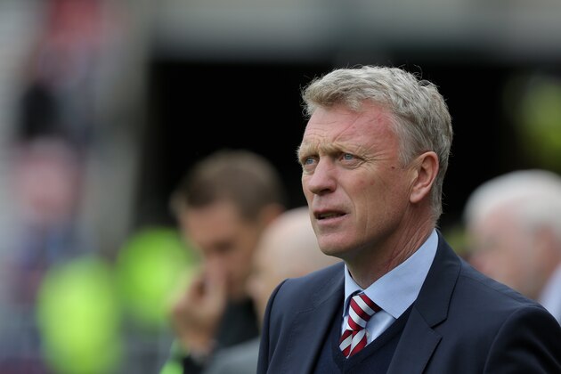 SUNDERLAND, ENGLAND - MAY 13: Sunderland manager David Moyes stand in the technical area during the Premier League match between Sunderland and Swansea City at the Stadium of Light on May 13, 2017 in Sunderland, England. (Photo by Athena Pictures/Getty Images)
