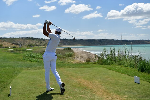 SCIACCA, ITALY - MAY 21:  Alvaro Quiros of Spain plays a shot during the final round of The Rocco Forte Open at The Verdura Golf and Spa Resort on May 21, 2017 in Sciacca, Italy.  (Photo by Stuart Franklin/Getty Images)