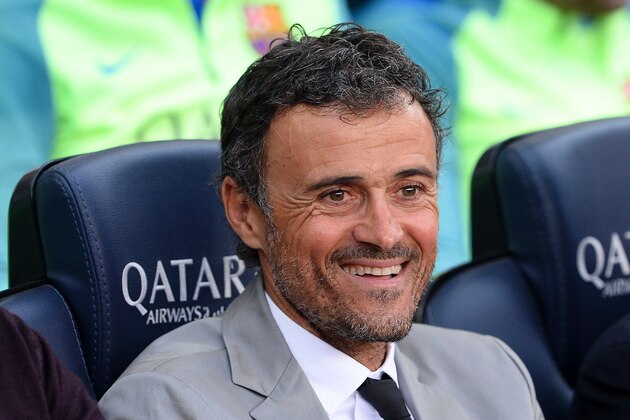 Barcelona's coach Luis Enrique sits on the bench before the Spanish league football match FC Barcelona vs SD Eibar at the Camp Nou stadium in Barcelona on May 21, 2017. / AFP PHOTO / Josep LAGO        (Photo credit should read JOSEP LAGO/AFP/Getty Images)
