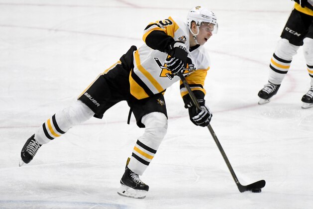 May 19, 2017; Ottawa, Ontario, CAN;   Pittsburgh Penguins defenceman Olli Maatta (3) makes a pass against Ottawa Senators in game four of the Eastern Conference Final of the 2017 Stanley Cup Playoffs at Canadian Tire Centre. Mandatory Credit: Dan Hamilton-USA TODAY Sports
