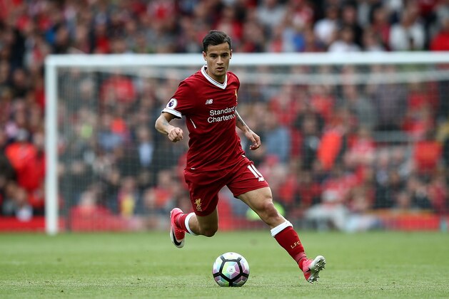LIVERPOOL, ENGLAND - MAY 21:  Philippe Coutinho of Liverpool during the Premier League match between Liverpool and Middlesbrough at Anfield on May 21, 2017 in Liverpool, England.  (Photo by Jan Kruger/Getty Images)
