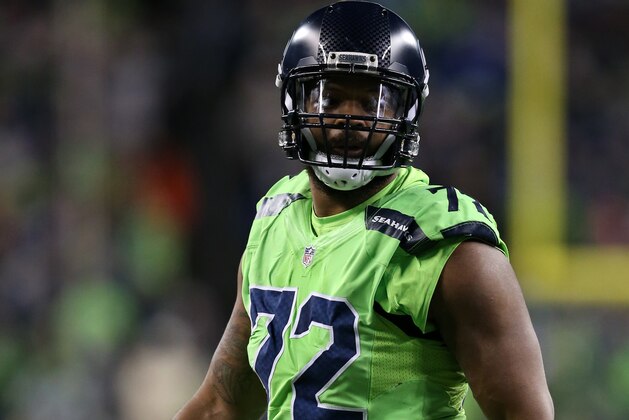 SEATTLE, WA - DECEMBER 15:  Michael Bennett #72 of the Seattle Seahawks in action during the game against the Los Angeles Rams at CenturyLink Field on December 15, 2016 in Seattle, Washington.  The Seahawks defeated the Rams 24-3.  (Photo by Rob Leiter via Getty Images)