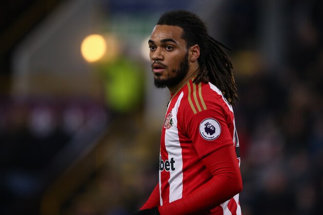 BURNLEY, ENGLAND - JANUARY 17: Jason Denayer of Sunderland during The Emirates FA Cup Third Round Replay between Burnley and Sunderland  at Turf Moor on January 17, 2017 in Burnley, England. (Photo by Robbie Jay Barratt - AMA/Getty Images)